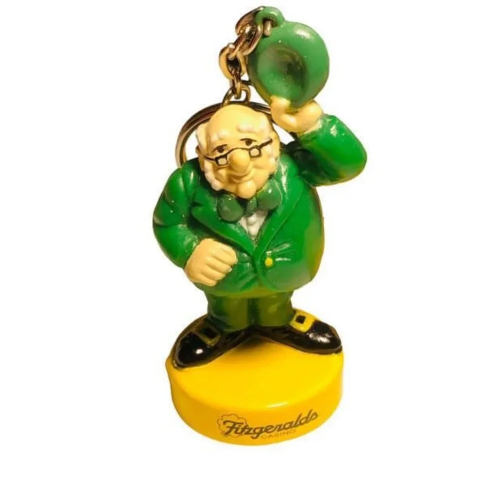 Vintage Mr. O’Lucky Fitzgeralds Casino Blackhawk, Colorado Keychain Keyring
